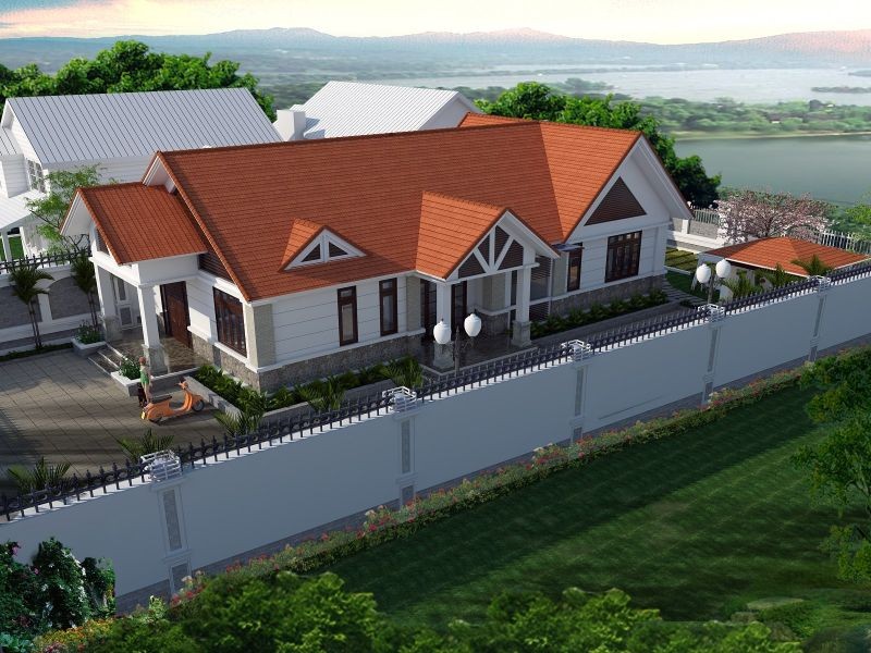 mẫu nhà mái Thái đẹp trong tầm giá 500 triệu xây dựng ở nông thôn
