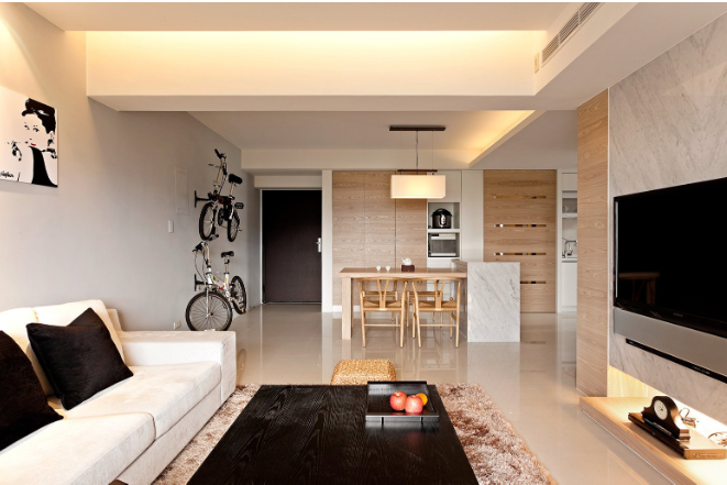 Phong cách tối giản phù hợp với những không gian phòng khách có diện tích vừa và nhỏ