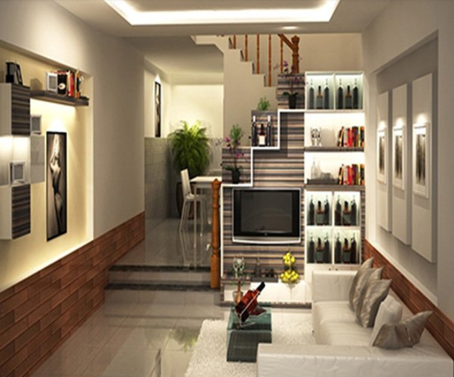 Thiết kế nội thất phòng khách nhà ống đảm bảo cân bằng không gian ngôi nhà