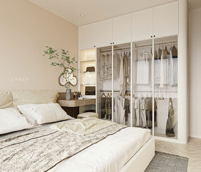 thiết kế nội thất phòng ngủ với phong cách đơn giản